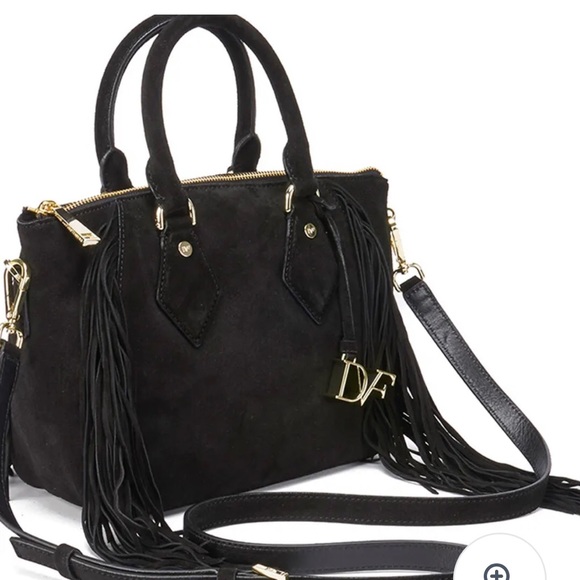 Diane von Furstenberg suede black bag.. - Picture 2 of 3